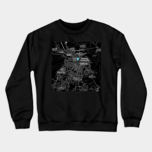 Nicosia black map Crewneck Sweatshirt